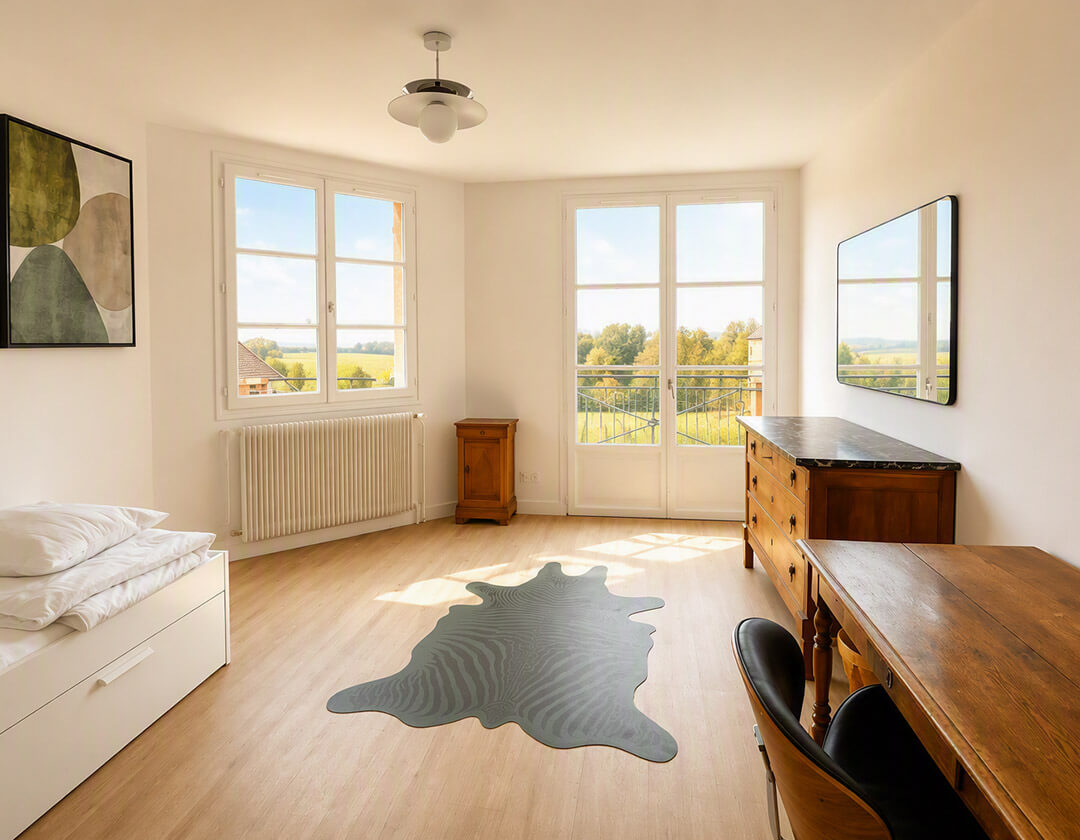 Chambre du Coliving de Vauhallan Une des chambres du Coliving de l'Abbaye de Vauhallan